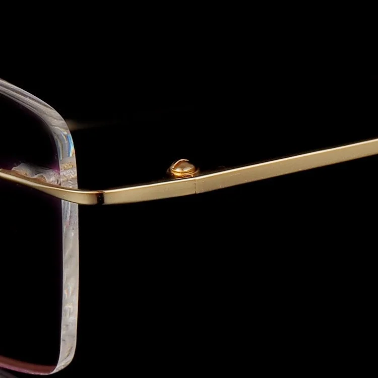 Flexible Titanium Alloy Eyeglass frame Women Men Rimless Ultralight Gold Glasses 2