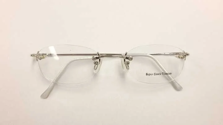 Rimless Titanium Alloy RX Prescription Eye Glasses Frame Unisex Flexible 47mm