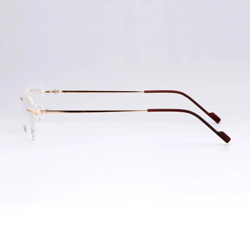 Ultralight Rimless Flexible Glasses Men Women Titanium Alloy Gold Eyeglass frame 2